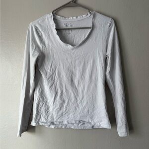 Women's White Long Sleeve Top